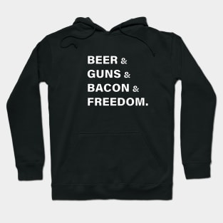 Beer guns bacon freedom Hoodie